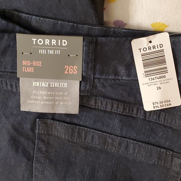 MID RISE FLARE JEAN - VINTAGE STRETCH ECO DARK WASH - Picture 3 of 3